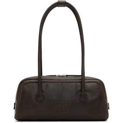 Margesherwood Brown Soft Boston Ew Bag In Sepia Pull-up