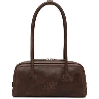 Margesherwood Brown Soft Boston Ew Bag In Washed Brown Pull-up