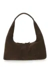 Margesherwood Btown Shoulder Bag With Logo Lettering On The Front And Fixed Shoulder Strap In Leather Woman In Brown