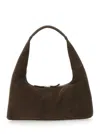 Margesherwood Btown Shoulder Bag With Logo Lettering On The Front And Fixed Shoulder Strap In Leather Woman In Brown
