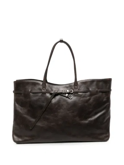 Margesherwood Buckle-detail Leather Shoulder Bag In Brown