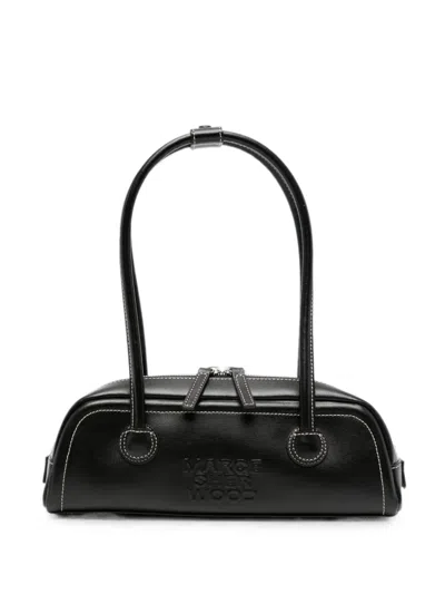 Margesherwood Contrast-stitch Logo-embossed Tote Bag In Black