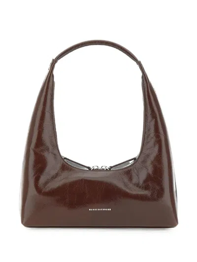 Margesherwood Crinkled-leather Shoulder Bag In Brown