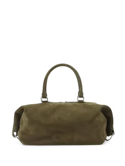 Margesherwood Dumpling Embossed-logo Tote Bag In Green