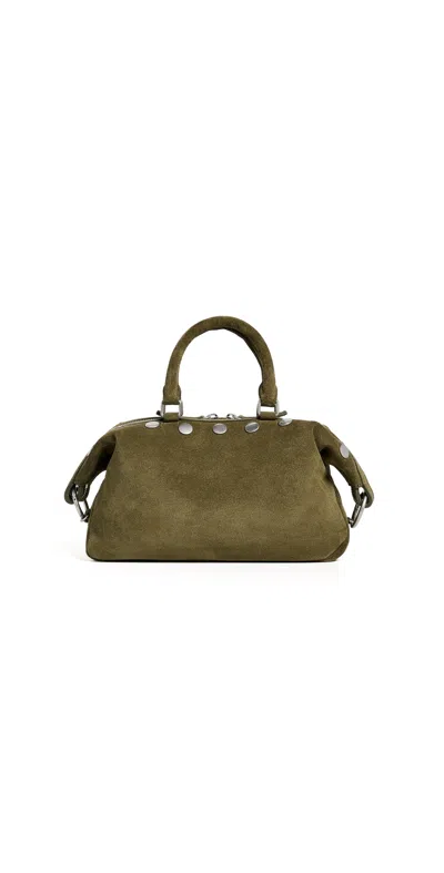 Margesherwood Dumpling Stud Mini Crossbody Dark Olive Suede