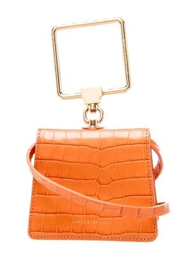 Pre-owned Margesherwood Embossed Leather Crossbody Bag In Orange