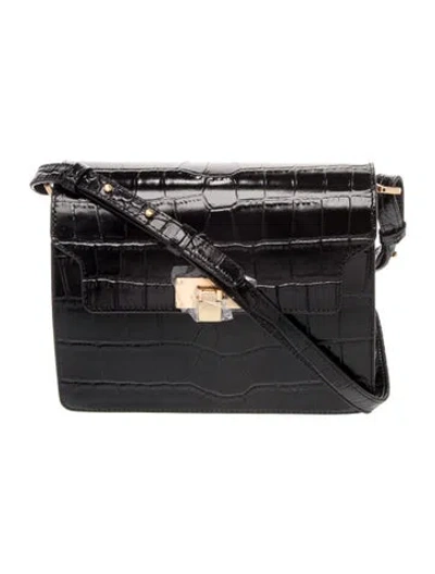 Pre-owned Margesherwood Embossed Leather Shoulder Bag W/ Tags In Black