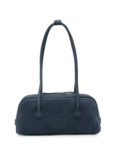 Margesherwood Embossed-logo Nubuck-leather Tote Bag In Blue