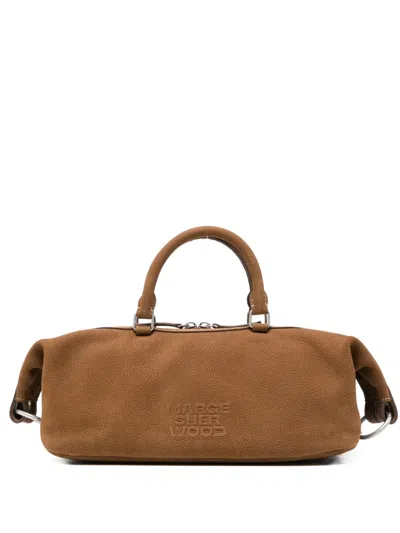 Margesherwood Embossed-logo Tote Bag In Brown