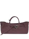 Margesherwood Grandma Buckle-fastening Leather Shoulder Bag In Purple