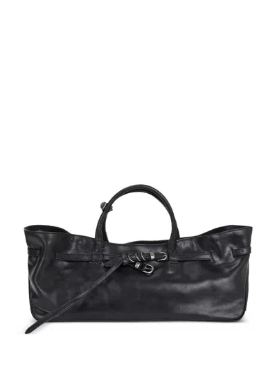 Margesherwood Grandma Leather Handbag In Black