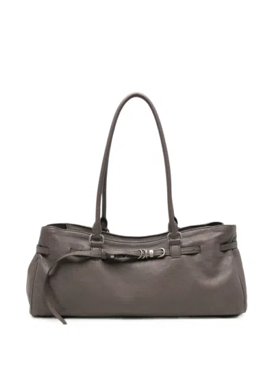 Margesherwood Grandma Soft Leather Tote Bag In Gray
