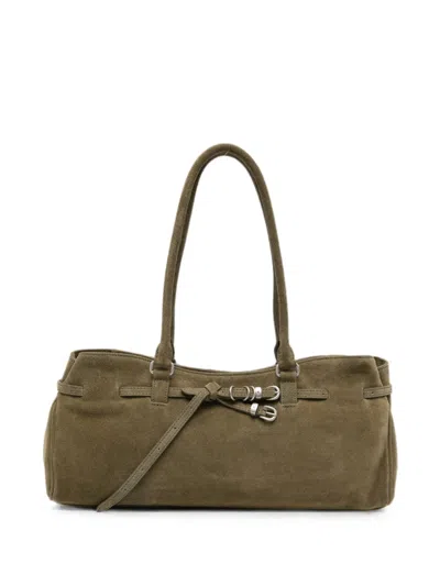 Margesherwood Grandma Used Buckle-detail Tote Bag In Green
