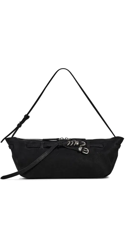 Margesherwood Grandma Used Sling Bag Black Nubuck