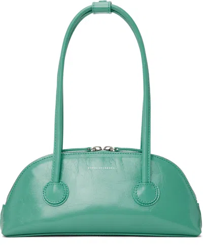 Margesherwood Green Bessette Shoulder Bag In Aqua Green Crinkle