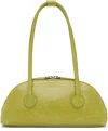 Margesherwood Green Bessette Shoulder Bag In Spring Green Pull Up