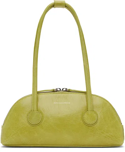 Margesherwood Green Bessette Shoulder Bag In Spring Green Pull Up