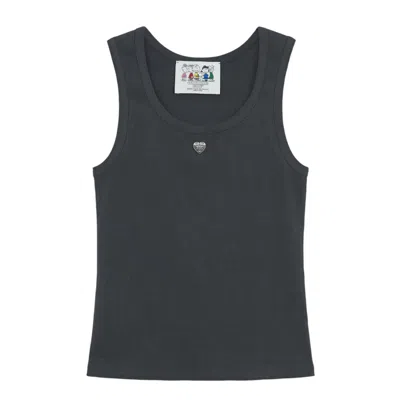 Margesherwood Heart Pendant Sleeveless T-shirt In Blue
