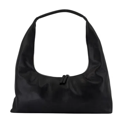 MARGESHERWOOD MARGESHERWOOD HOBO LARGE SHOULDER BAG - LEATHER - BLACK