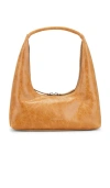 Margesherwood Hobo Shoulder Bag In Soft Camel Pull Up Crinkle