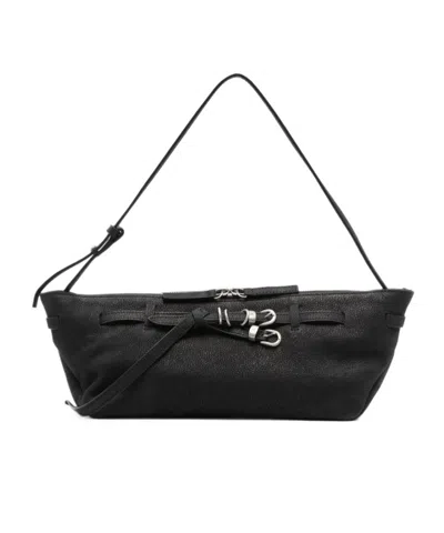 Margesherwood Lace-up Detail Shoulder Bag In Black