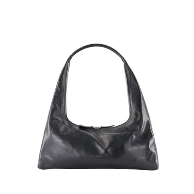 MARGESHERWOOD MARGESHERWOOD LARGE SHOULDER BAG - LEATHER - BLACK