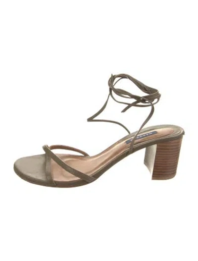 Pre-owned Margesherwood Leather Sandals In Gold