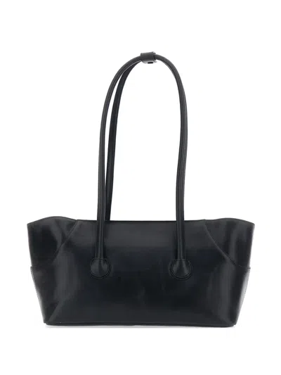 Margesherwood Shoulder Bag Boat Shopper Large With Elegant Design In Black Leather For Women Cow