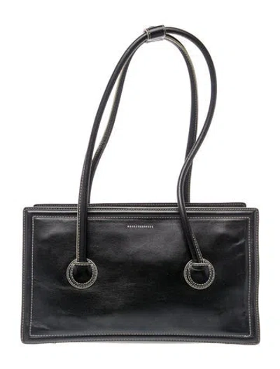 Pre-owned Margesherwood Leather Shoulder Bag In Black