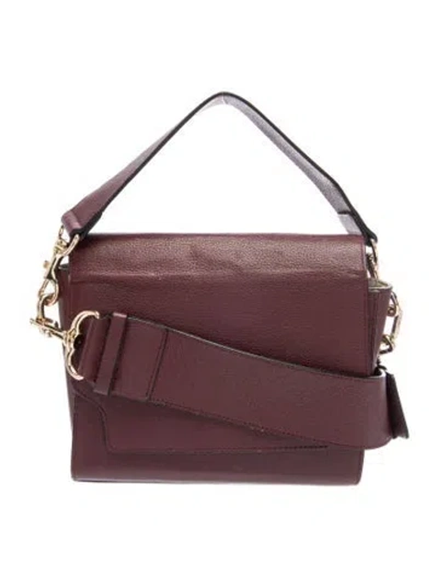 Pre-owned Margesherwood Leather Shoulder Bag In Burgundy