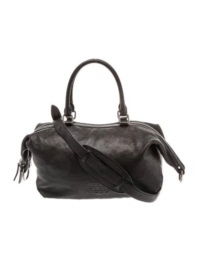 Pre-owned Margesherwood Leather Top Handle Bag In Black