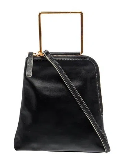 Pre-owned Margesherwood Leather Top Handle Bag In Black