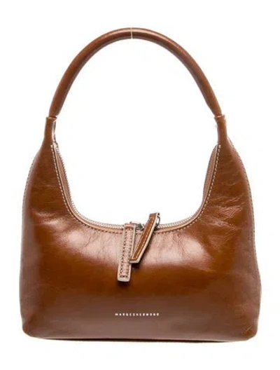 Pre-owned Margesherwood Leather Top Handle Bag In Brown
