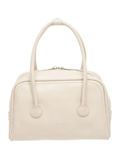 Pre-owned Margesherwood Leather Top Handle Bag In Neutrals