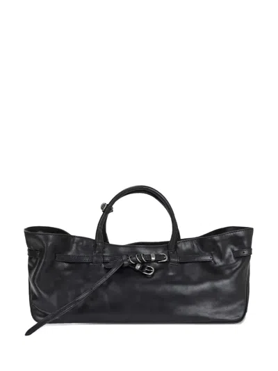 Margesherwood Leather Tote Bag In Black