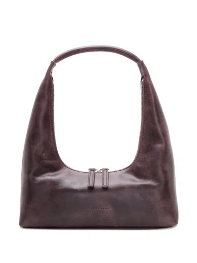Margesherwood Leather Tote Bag In Red