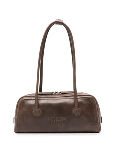 Margesherwood Logo-debossed Leather Shoulder Bag In Brown