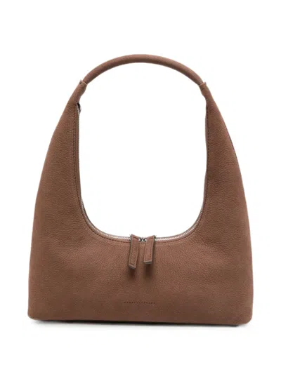 Margesherwood Logo-detail Hobo-style Shoulder Bag In Brown