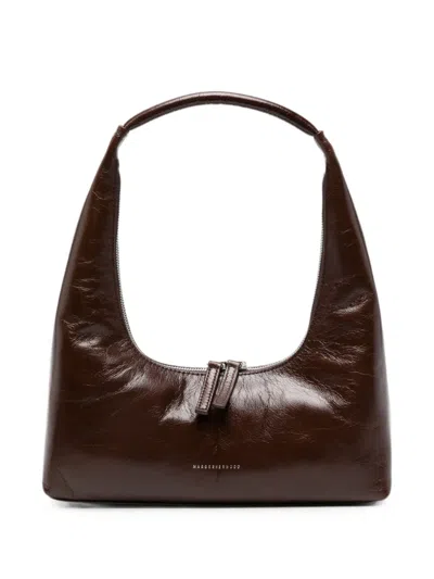 Margesherwood Logo-detail Leather Shoulder Bag In Brown