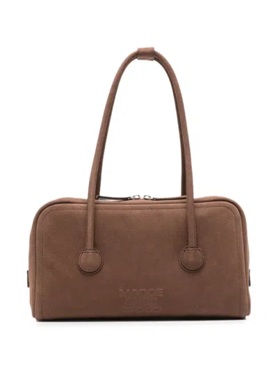 Margesherwood Logo-embossed Leather Shoulder Bag In Brown