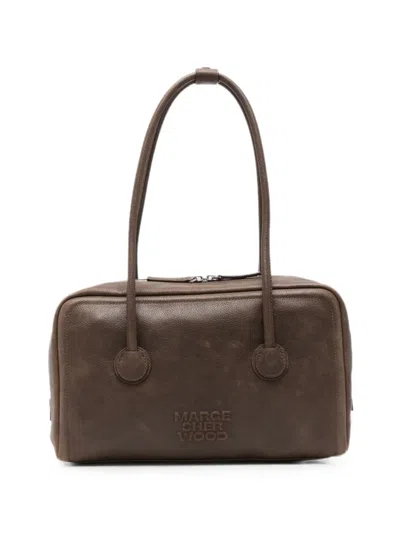 Margesherwood Logo-embossed Leather Shoulder Bag In Brown