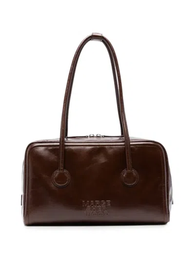 Margesherwood Logo-embossed Leather Shoulder Bag In Brown