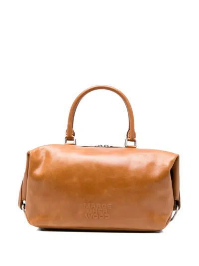 Margesherwood Logo-embossed Leather Tote Bag In Brown