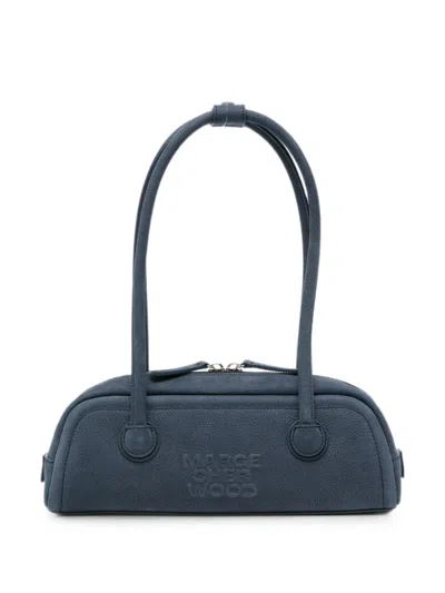 Margesherwood Logo-embossed Nubuck-leather Tote Bag In Blue