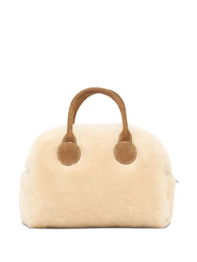 Margesherwood Mini Soft Bowling Tote Bag In Neutral