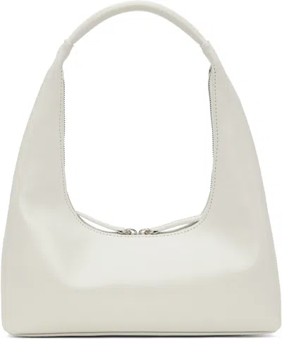 Margesherwood Off-white Integrated Strap Shoulder Bag In Off White Glossy Pla
