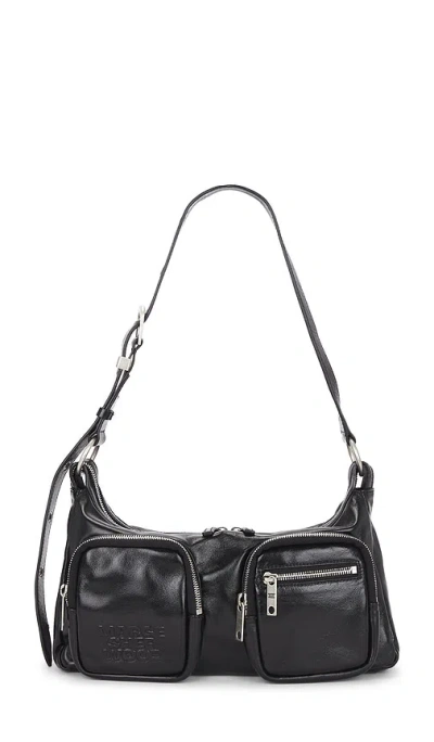 Margesherwood Outpocket Hobo Bag In Black Glossy