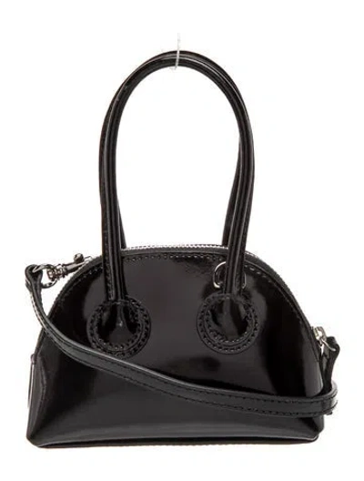 Pre-owned Margesherwood Patent Leather Shoulder Bag In Black