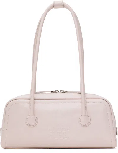 Margesherwood Pink Soft Baguette Bag In Gold