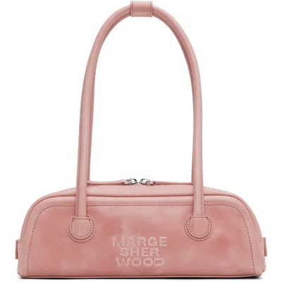 Margesherwood Pink Soft Boston Ew Mini Bag In Tea Rose Pull-up